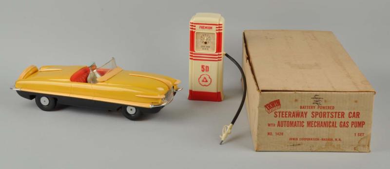 Appraisal: Irwin Plastic Battery-Operated Sports Car Includes original box Box marked