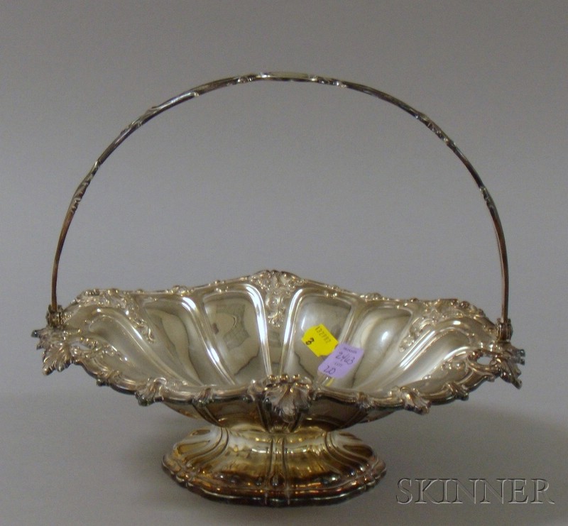 Appraisal: Silver Footed and Handled Brides Basket stamped m on underside