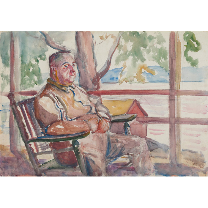 Appraisal: John Steuart Curry American - Figure Study - Lake Otsego