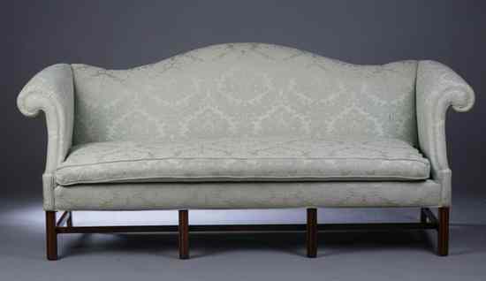 Appraisal: CHIPPENDALE STYLE MAHOGANY CAMEL-BACK SOFA High Point NC Young's Inc