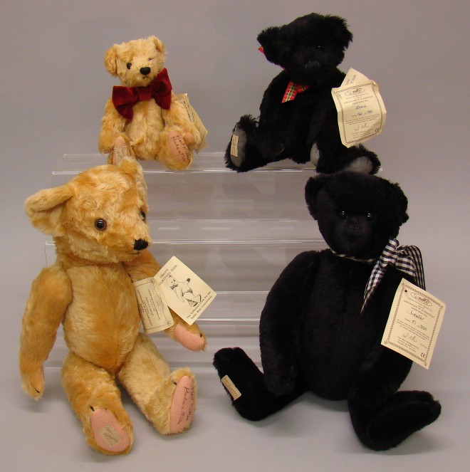 Appraisal: Lot of tagged English Deans Collector's Club mohair bears Tan