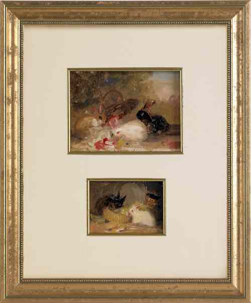 Appraisal: Mary Russell Smith American - two oil on paper sketches