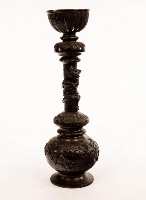 Appraisal: A late th Century Japanese bronze incense burner cm high