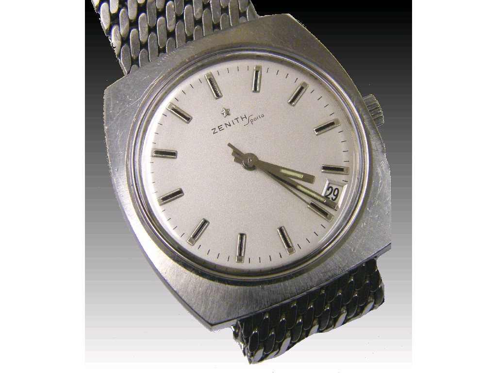 Appraisal: Zenith Sporto s automatic stainless steel gentleman's bracelet watch the