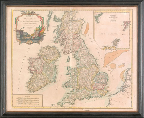 Appraisal: Engraved map of Britain published by Sir Robert x