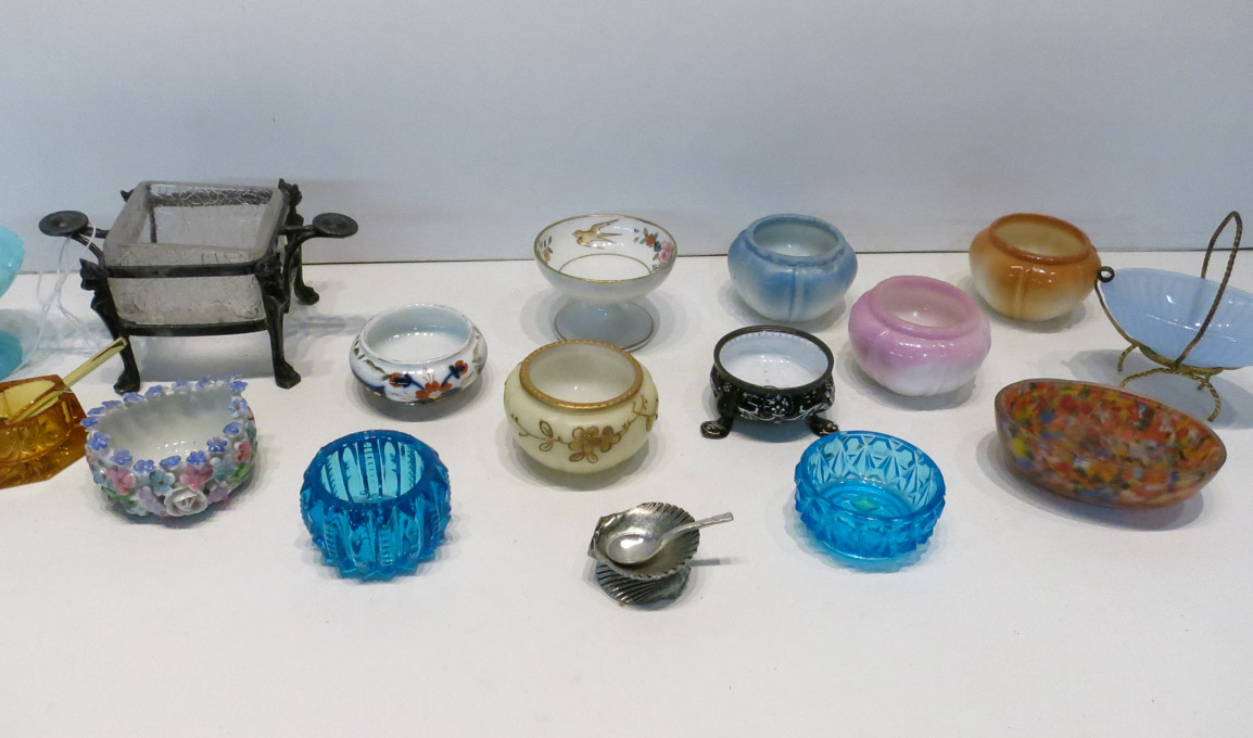 Appraisal: COLLECTION OF ASSORTED SALT CELLARS fifty pieces various designs made