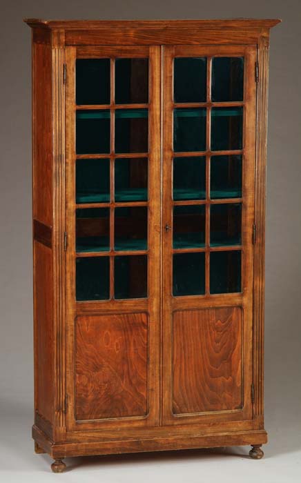 Appraisal: GLASS DOOR FRENCH CUPBOARD Late th Century Wood panel and