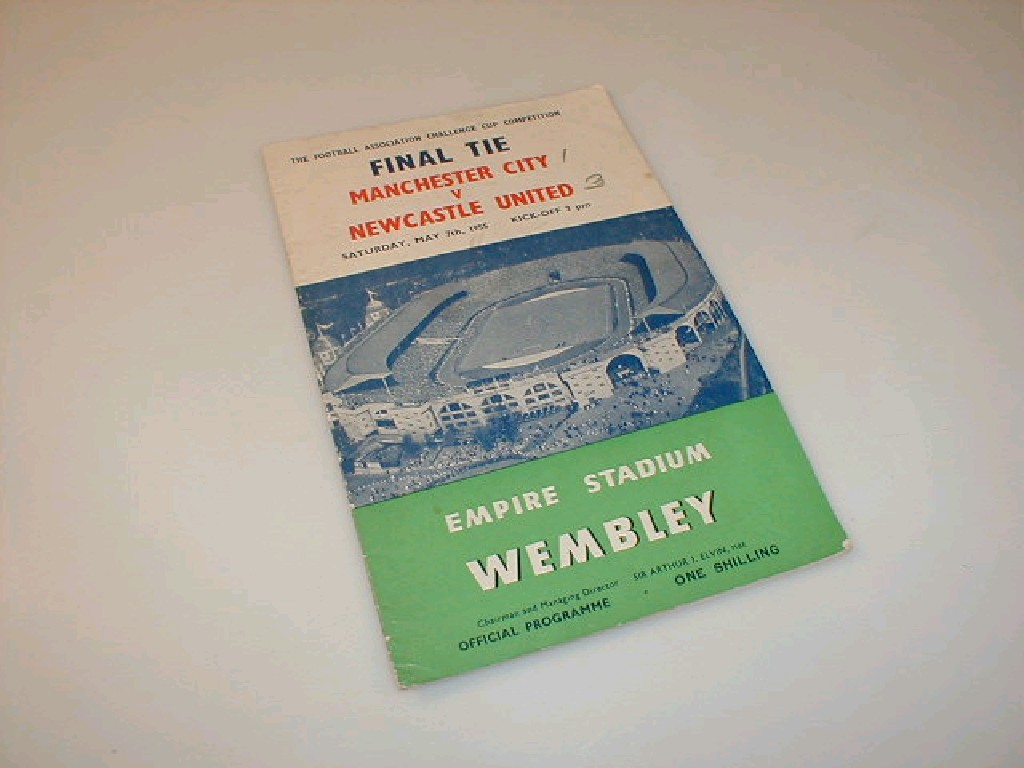 Appraisal: FA Cup Final programme Manchester City v Newcastle Utd May