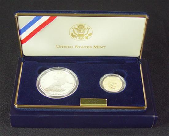 Appraisal: Jackie Robinson -Coin Proof Set Contains -S Silver Dollar and