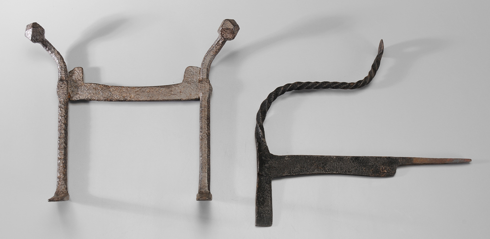 Appraisal: Two Early Hand-Wrought Boot Scrapers probably American th century or