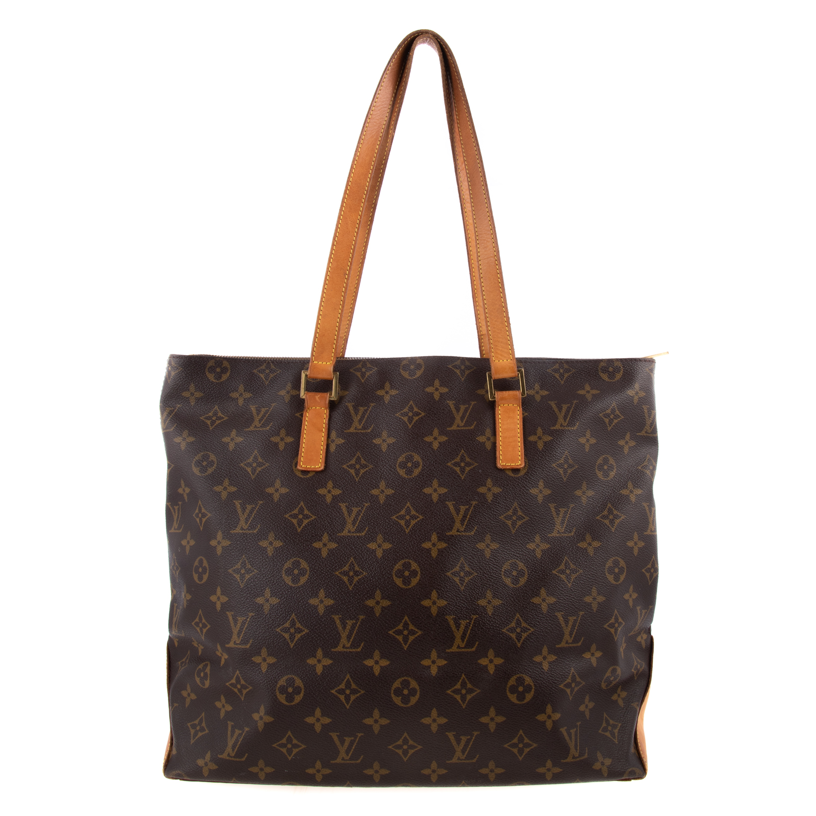 Appraisal: A LOUIS VUITTON CABAS MEZZO A brown and tan Monogram