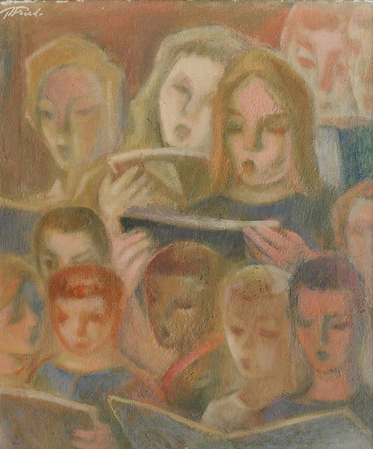 Appraisal: Theodore Fried Hungarian - 'Choir' signed upper left titled and