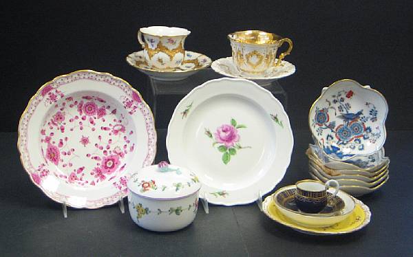 Appraisal: An assembled group of Meissen porcelain th th th century