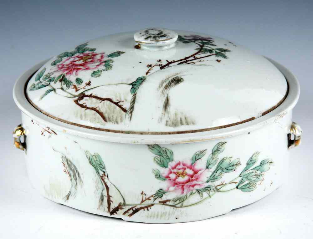 Appraisal: CHINESE COVERED DISH - Kuang Hsu Period Covered Rice Dish