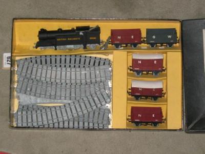 Appraisal: Track Master clockwork train set with - - tank five