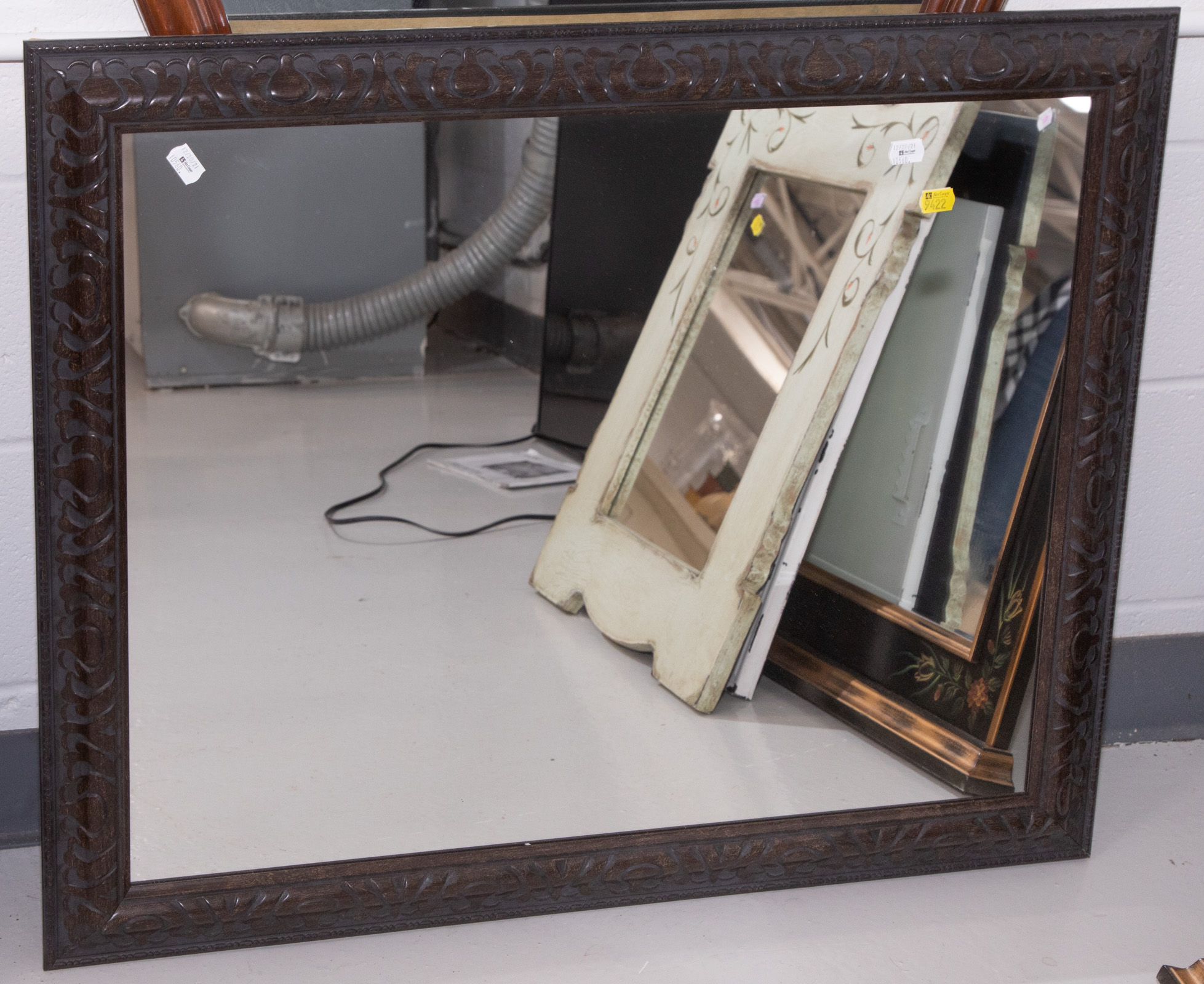 Appraisal: MODERN WALL MIRROR in H in W