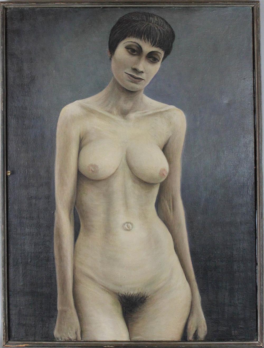 Appraisal: EDWIN DORRIS BRITISH UNTITLED NUDE Oil on canvas x in