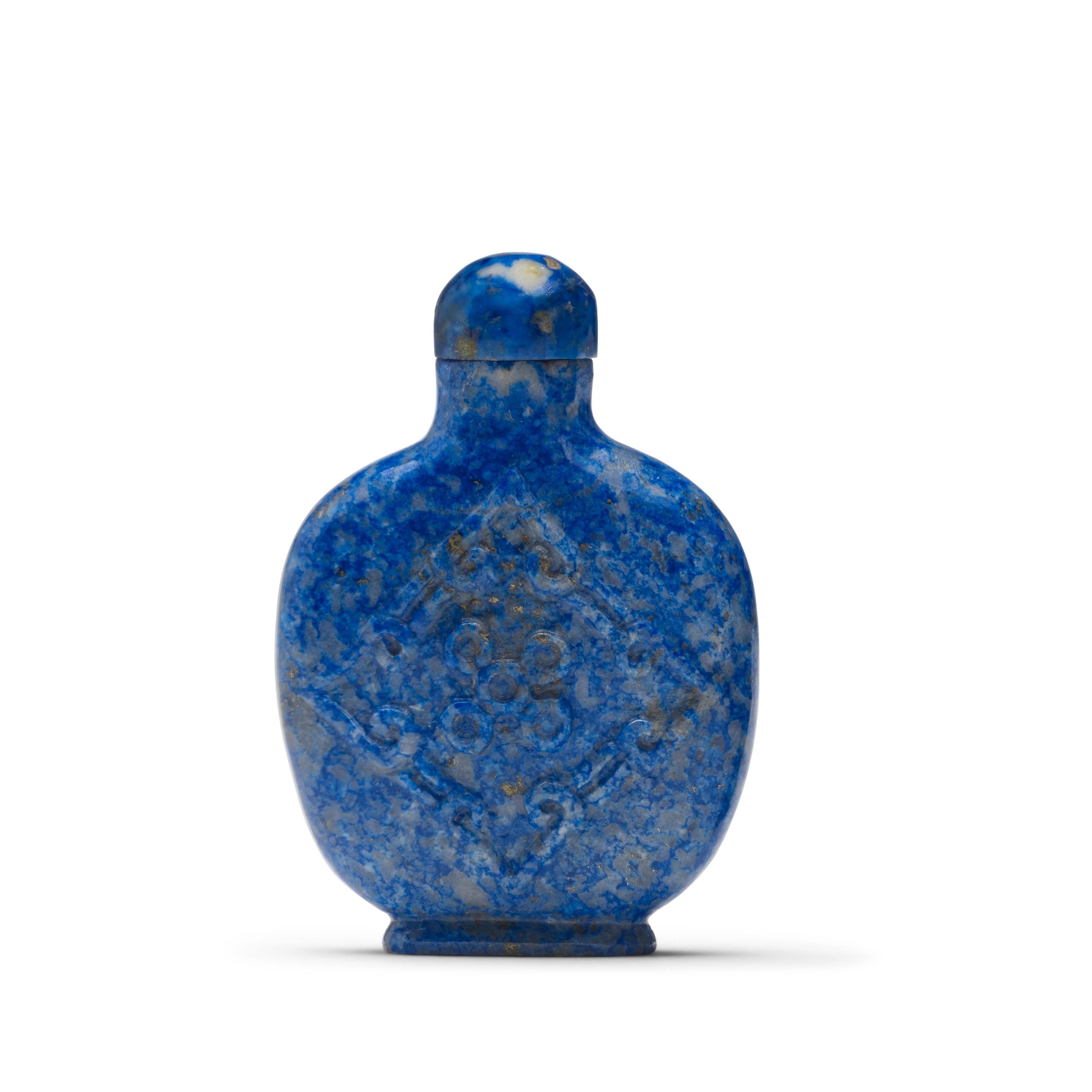 Appraisal: A LAPIS LAZULI SNUFF BOTTLE th century th century Of