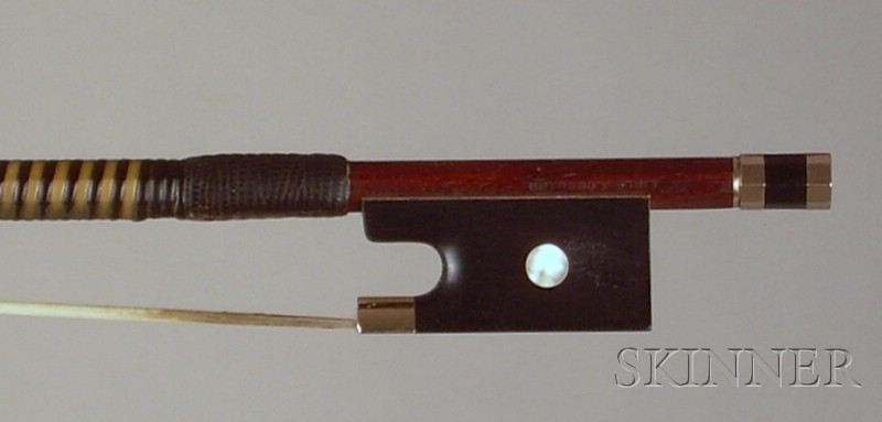 Appraisal: Gold Mounted Viola Bow Emile A Ouchard the round stick