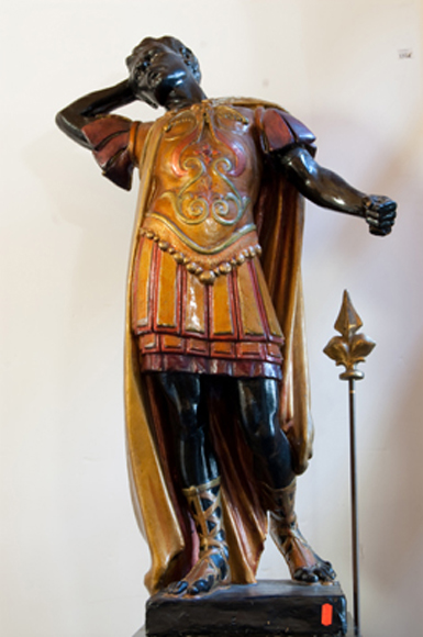 Appraisal: PLASTER BLACKAMOOR FIGURE REPORTEDLY FROM THE STATE THEATRE A F