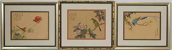 Appraisal: A Portfolio of Chinese Silk Paintings China th century