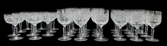 Appraisal: th C Riedel San Michele pattern glass stemware thirty-five pieces