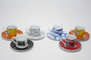 Appraisal: Konitz German Espresso Cups Saucers Sets German porcelain by Konitz