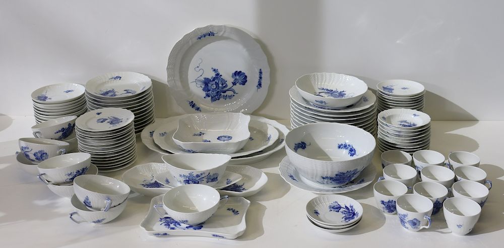 Appraisal: Royal Copenhagen Lot Of Blue Flower Porcelain To include bowl