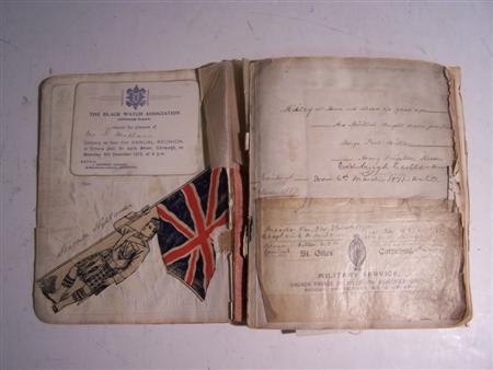 Appraisal: World War I diary titled Military at home and abroad