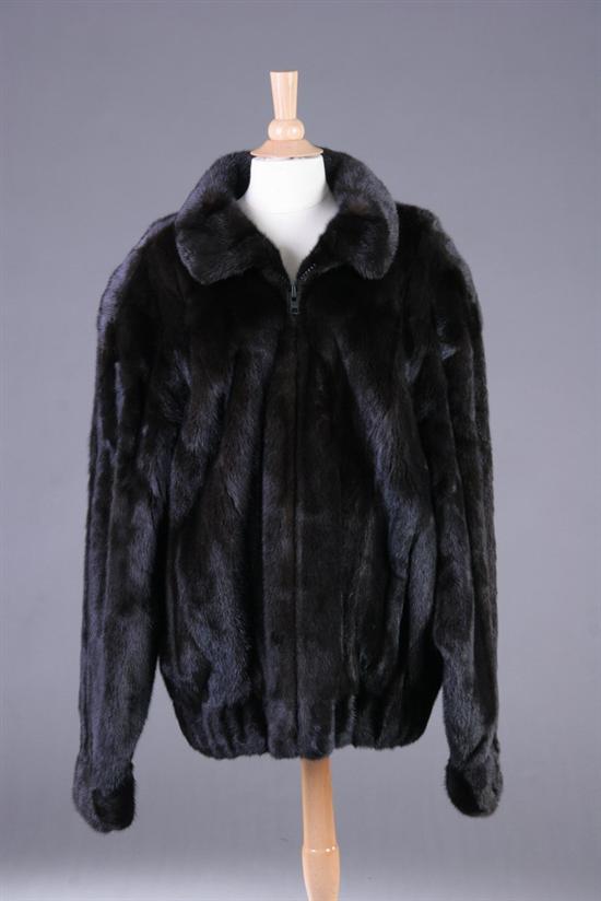 Appraisal: GENTLEMAN'S RANCH MINK BOMBER JACKET Mary McFadden Furs Zip closure