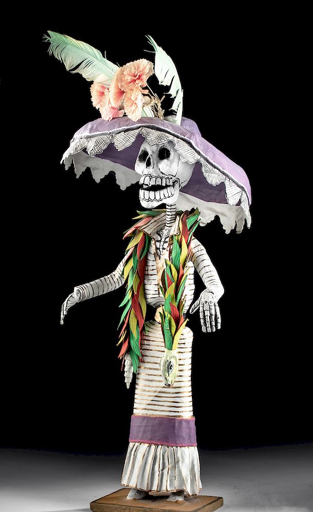 Appraisal: s Mexican Papier-Mache La Catrina by Linares Pedro Linares Mexican