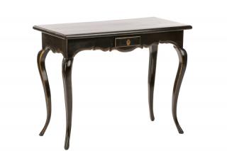 Appraisal: Continental Ebonized Side Table Continental late th century A Queen