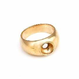 Appraisal: An ct gold ring mount gemstone deficient size T gms