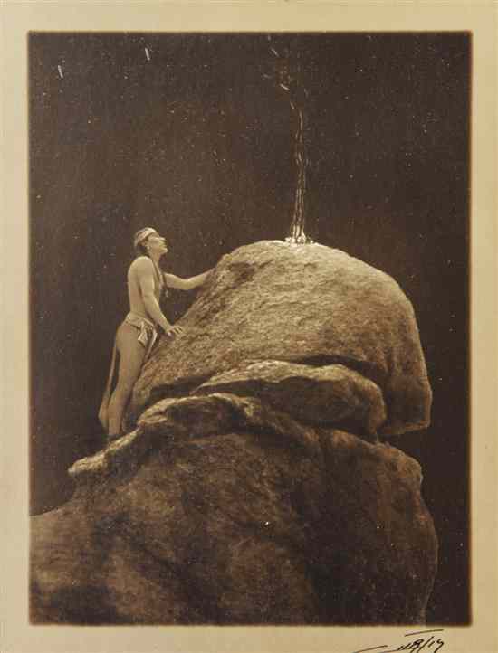 Appraisal: CURTIS EDWARD American - A group of two photogravures on