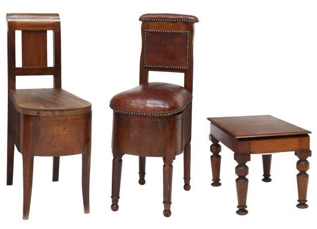 Appraisal: lot of French walnut bidets th c in various styles