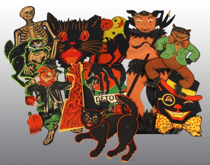 Appraisal: Large Lot of Halloween Die-Cuts Description s to s Includes