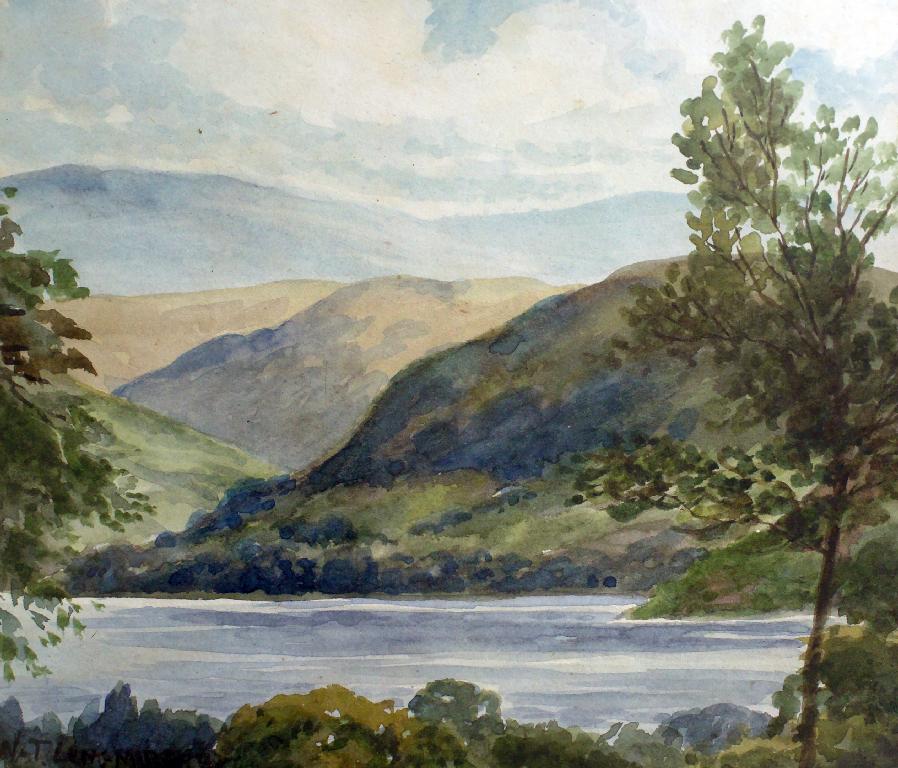 Appraisal: WILLIAM TAYLOR LONGMIRE - LAKELAND LANDSCAPE signed lower left watercolour