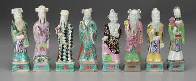 Appraisal: Eight Chinese famille rose figures seven of the Eight Immortals