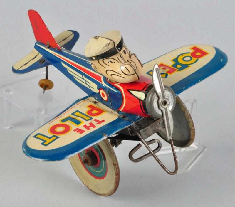 Appraisal: Tin Litho Marx Popeye the Pilot Wind-Up Toy American Working