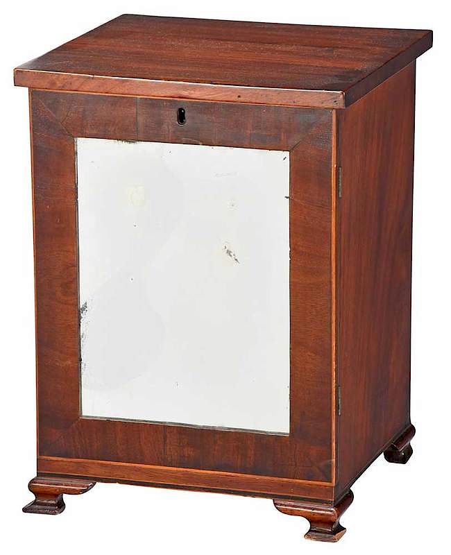 Appraisal: Fine Southern Federal Mahogany Valuables Cabinet probably Northern Virginia or