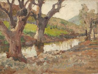 Appraisal: Charles Arthur Fries ''Brook Near Dulzura'' signed lower right C