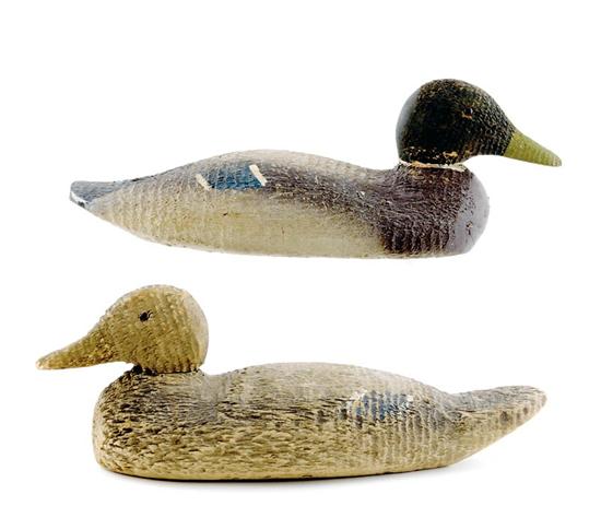 Appraisal: Southern mallard hen and drake decoys Victor Animal Trap Company