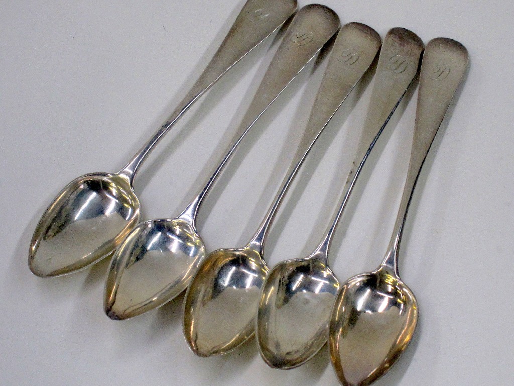 Appraisal: Part set provincial silver tea spoons Perth c