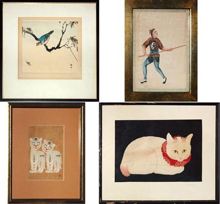 Appraisal: Group of Eight Asian Pictures Estimate -