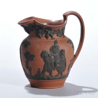 Appraisal: Wedgwood Rosso Antico Club Jug England early th century applied