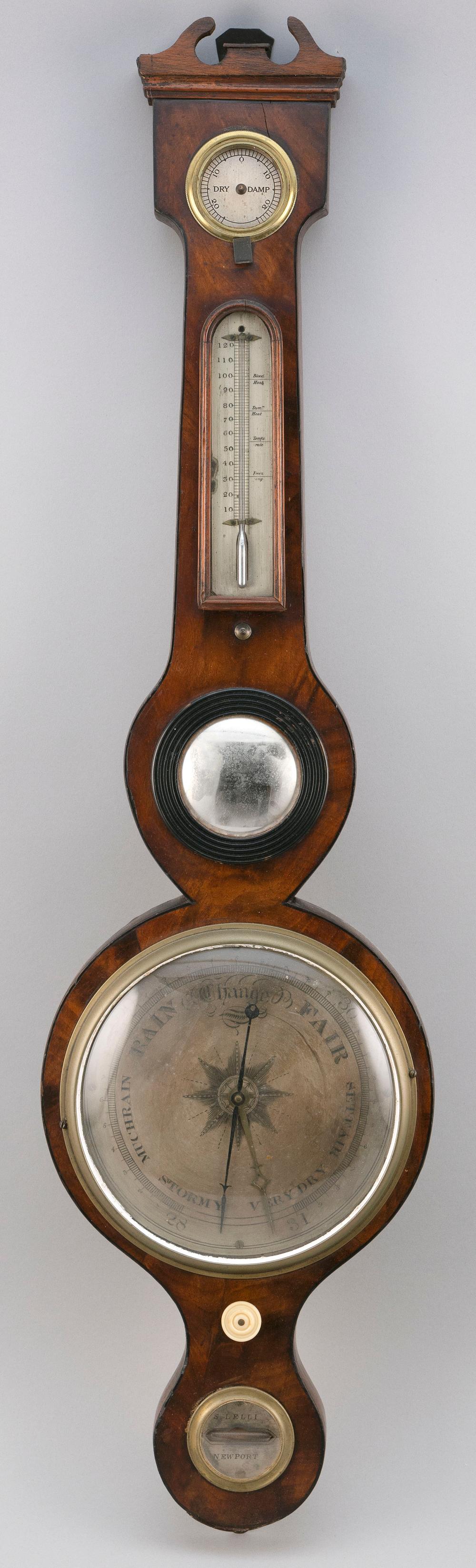 Appraisal: BANJO BAROMETER TH CENTURY HEIGHT WIDTH BANJO BAROMETER th Century