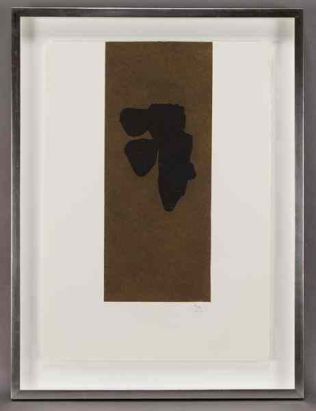 Appraisal: Robert Motherwell ''Primal Sign III'' coloretching and aquatint on Arches