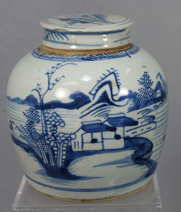 Appraisal: Chinese Export porcelain Canton ginger jar h no chips or