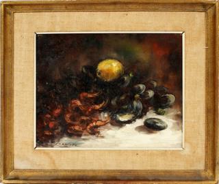 Appraisal: F JORWITZ OIL ON PANEL STILL LIFE F JORWITZ OIL