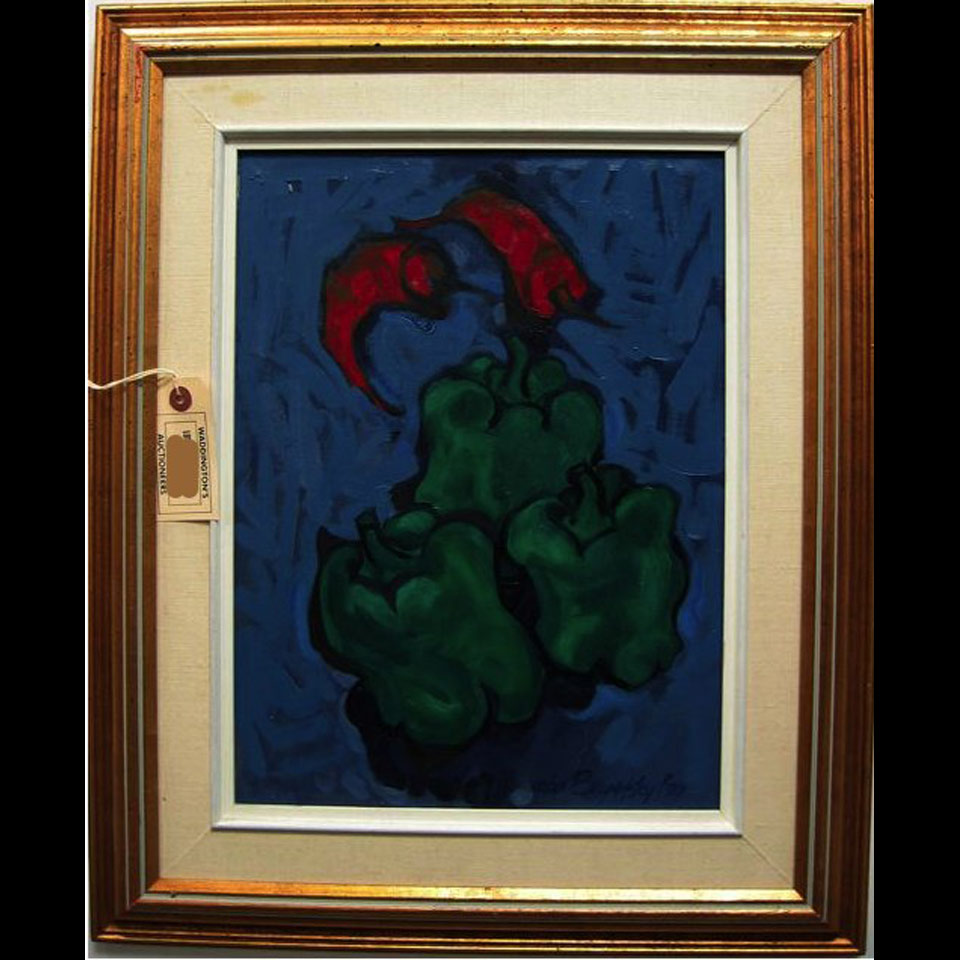 Appraisal: ABA BAYEFSKY - CANADIAN PEPPERS OIL ON MASONITE SIGNED AND